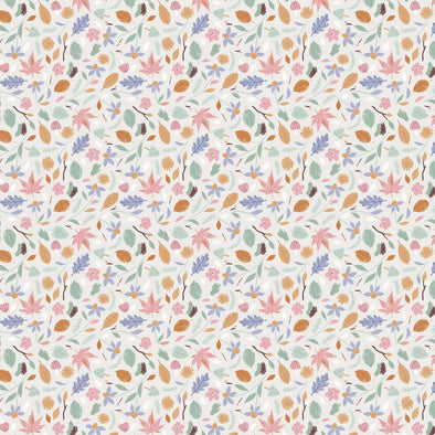 POPELINE DI COTONE LEAVES STAMP