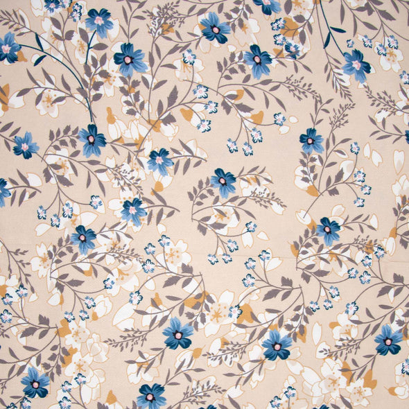 VISCOSE TWILL OXFORD AUTUMN FLOWERS