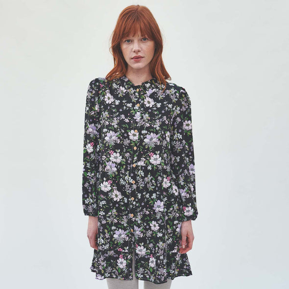 VISCOSE TWILL OXFORD WINTER FLOWERS