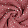 MUSSOLA DI COTONE POIS ROSA BLUSH