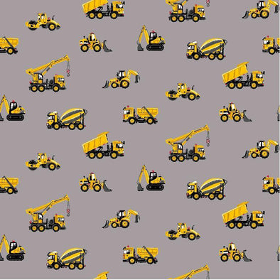 POPELINE DI COTONE CONSTRUCTION VEHICLES