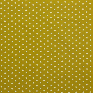 COTONE LAVATO CUORICINI OCRA