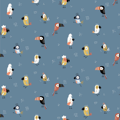 POPELINE DI COTONE COOL BIRDS