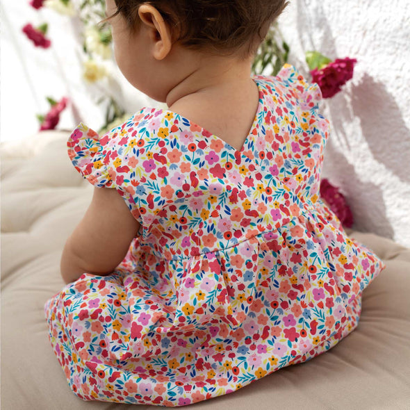 POPELINE DI COTONE HAPPY FRIENDS FLOWER