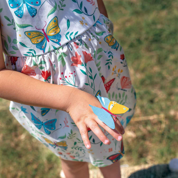 POPELINE DI COTONE BUTTERFLY PATH
