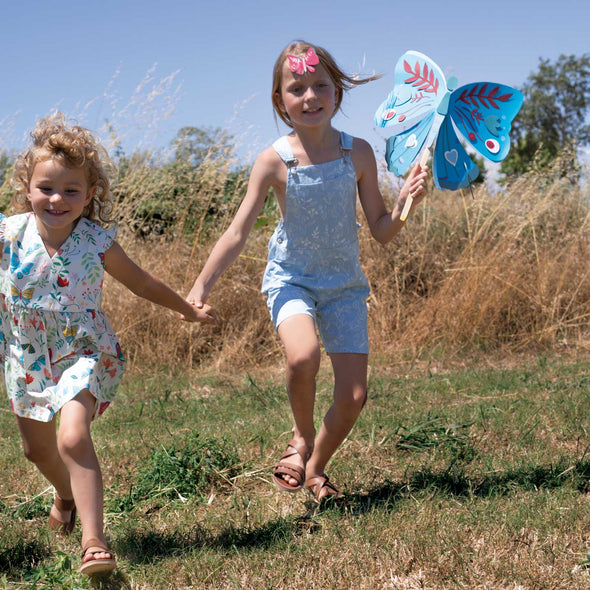POPELINE DI COTONE BUTTERFLY PATH