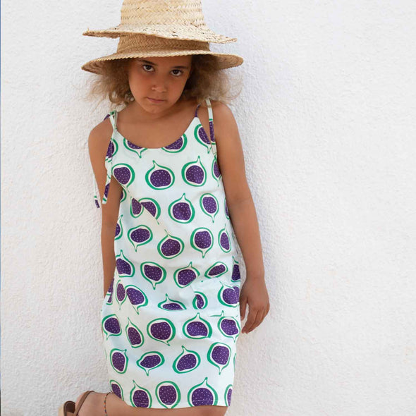 POPELINE DI COTONE FIGS AQUA