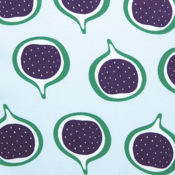 POPELINE DI COTONE FIGS AQUA