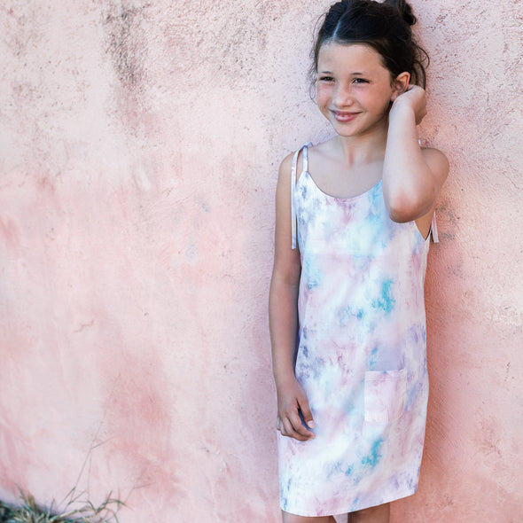 POPELINE DI COTONE TYE DYE PINK