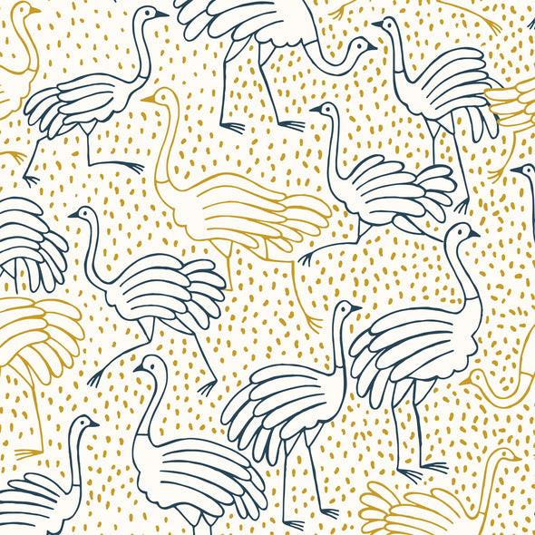 CANVAS GOLD OSTRICH
