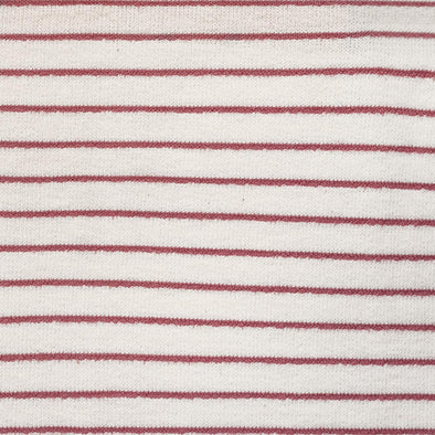 TESSUTO SWEAT TOWEL A RIGHE ROSA SCURO