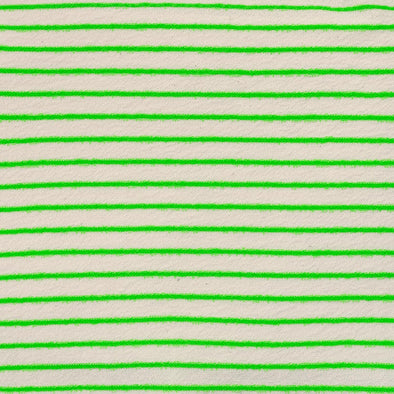TESSUTO SWEAT TOWEL A RIGHE VERDE FLUO