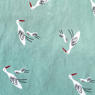 RUSTIC COTTON SALINAS BIRDS GREEN
