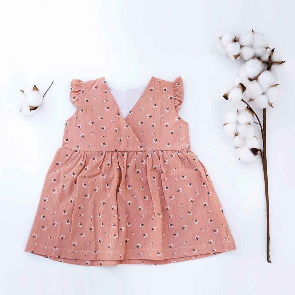 RUSTIC COTTON BUBBLE PRINT ROSE