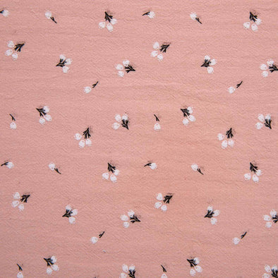 RUSTIC COTTON BUBBLE PRINT ROSE
