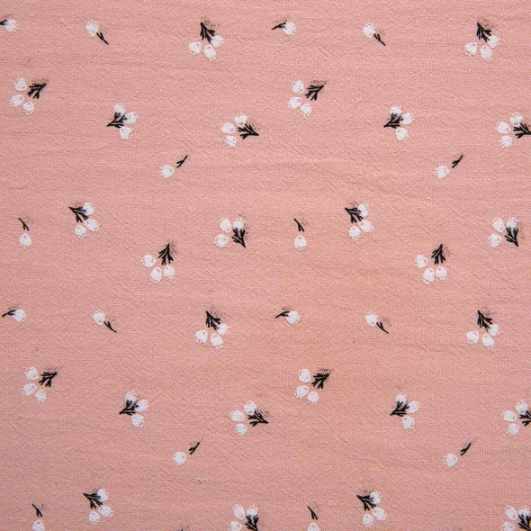 RUSTIC COTTON BUBBLE PRINT ROSE
