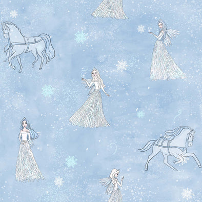 POPELINE DI COTONE SNOW QUEEN