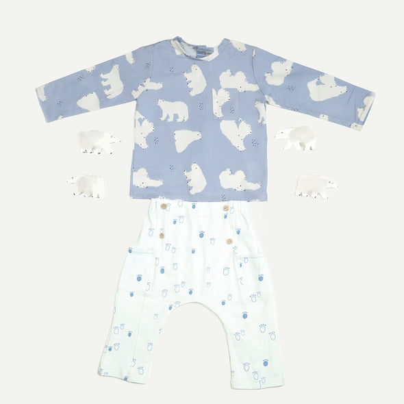 POPELINE DI COTONE POLAR BEARS