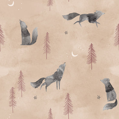 POPELINE DI COTONE WOLF HOWL