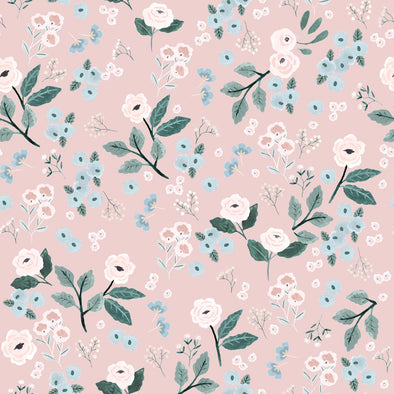 TESSUTO IN FELPA ESTIVA COW FLOWERS