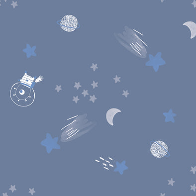 TESSUTO IN FELPA INVERNALE ASTRO PALS GALAXY