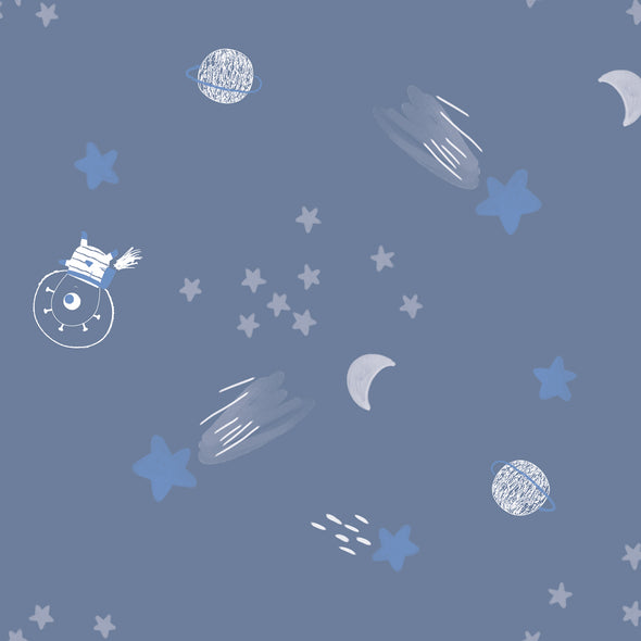 TESSUTO IN FELPA INVERNALE ASTRO PALS GALAXY