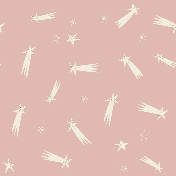 TESSUTO IN FELPA INVERNALE TOOTH FAIRY STARS GOLD - 125 CM