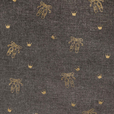 VIYELLA ORGANIC COTTON BALLERINAS GRAPHITE