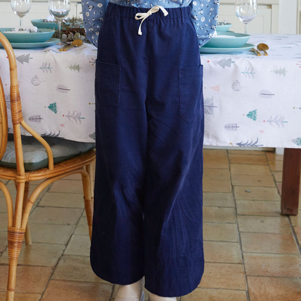 MICRO CORDUROY SOLID BLU NAVY