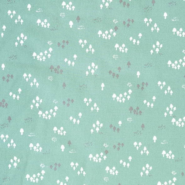 VYELLA COTTON PRINT GREEN MUSHROOMS