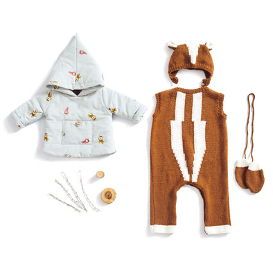 CARTAMODELLO BEBE' PARKA + TRICOT TUTINA, CAPPELLO E GUANTINI