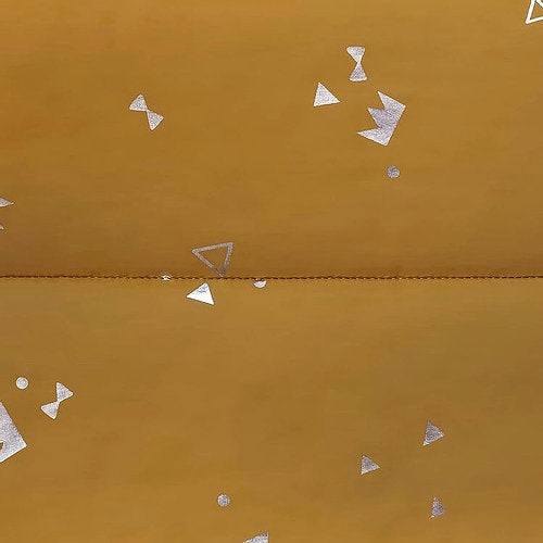 TESSUTO PADDED SILVER PRINT MUSTARD